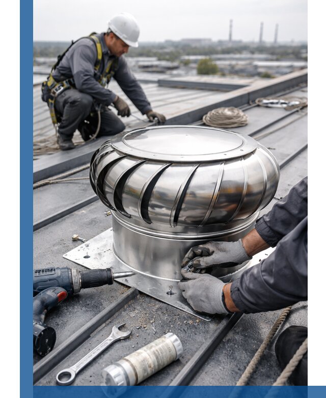 Установка дефлекторов на кровле в Нурлате профессионально