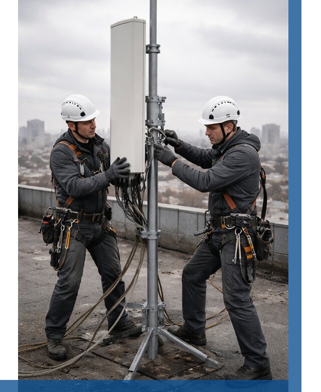 Монтаж антенн связи на крыше в Нурлате от 8863 р. | ВЫСОТНИК-Нрт