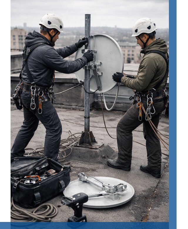 Демонтаж антенн на крыше в Нурлате от 4692 р. | ВЫСОТНИК-Нрт