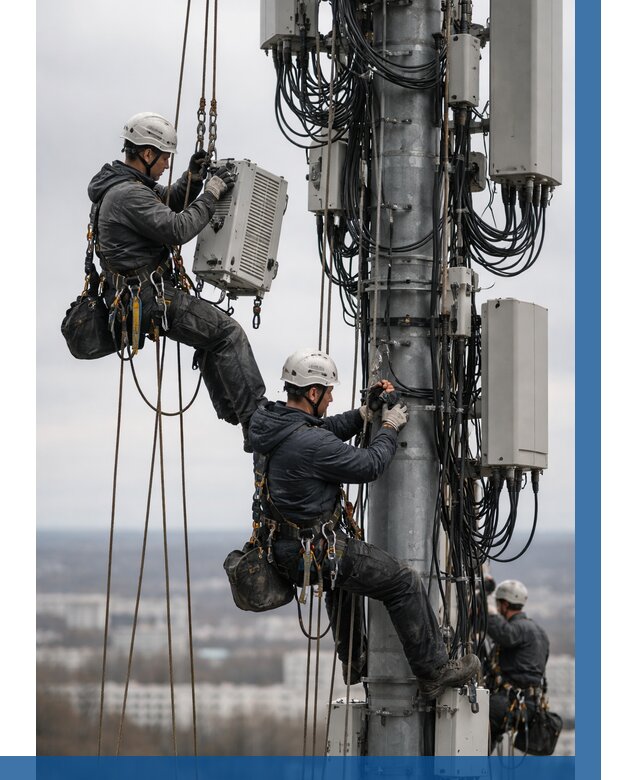 Монтаж оборудования связи на мачте в Нурлате от 7820 р. | ВЫСОТНИК-Нрт