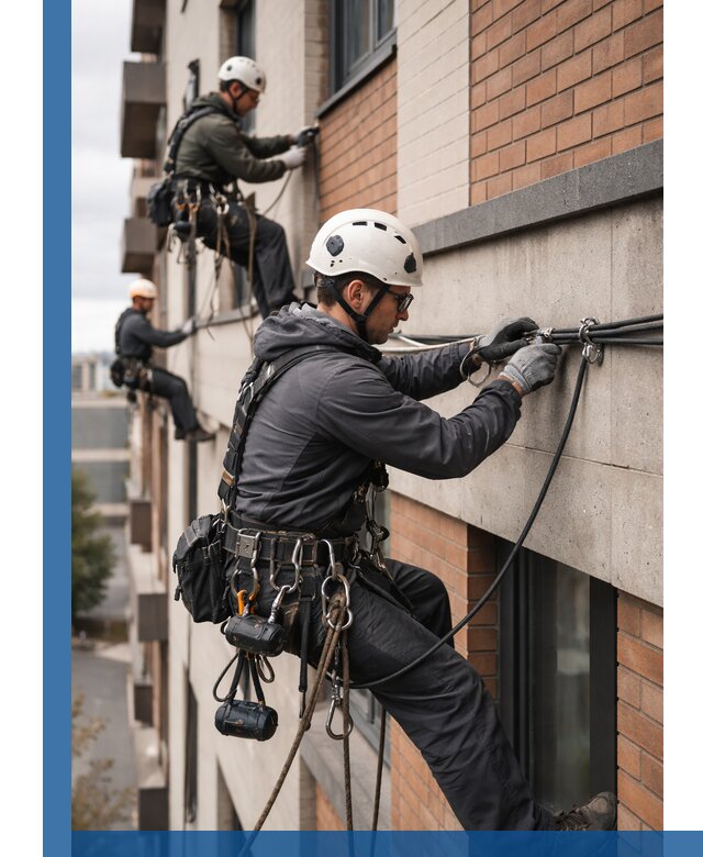 Крепление кабеля на фасаде монтаж и крепеж в Нурлате