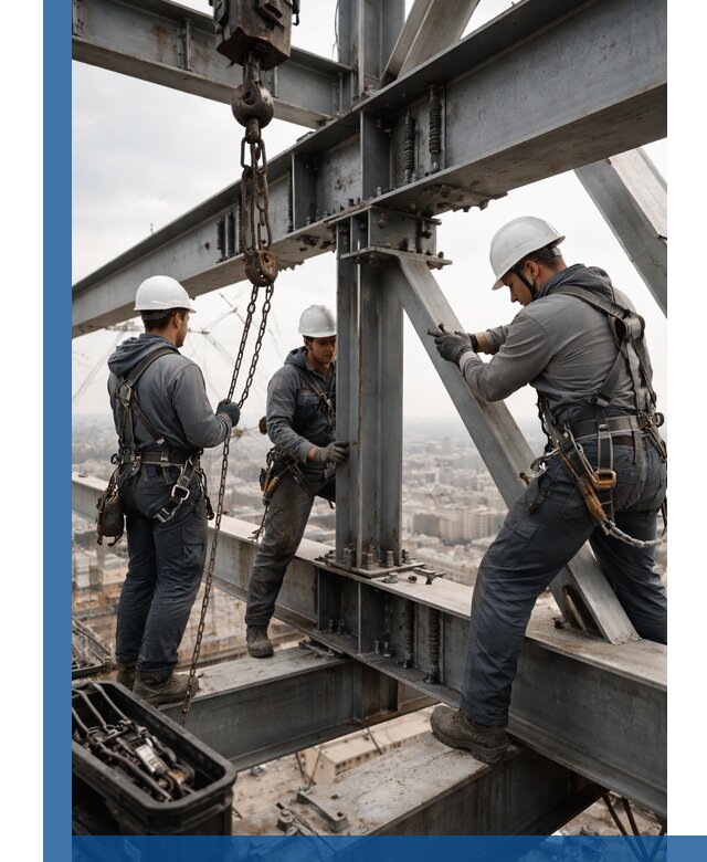 Профессиональный монтаж металлоконструкций на высоте в Нурлате