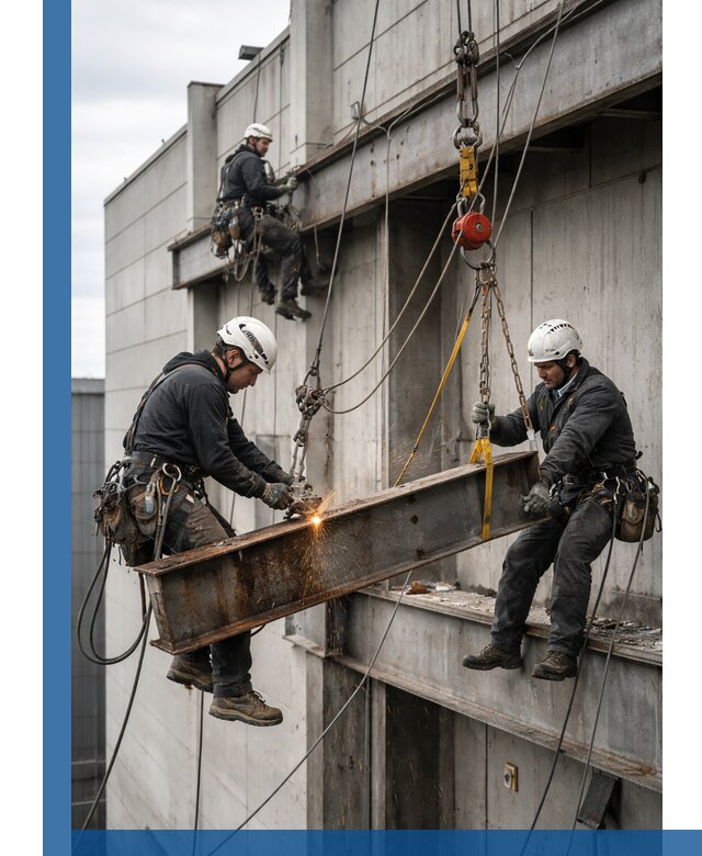 Демонтаж металлоконструкций на высоте в Нурлате под ключ