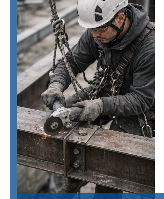 Резка металла на высоте в Нурлате для зданий и конструкций