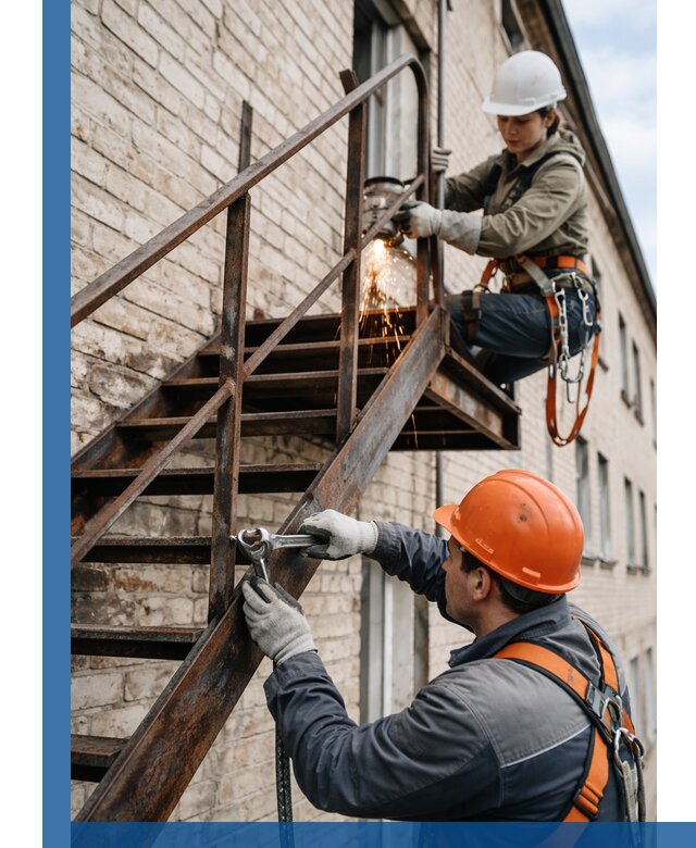 Ремонт и восстановление пожарных лестниц с выездом в Нурлате