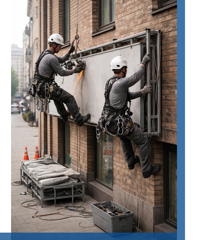 Демонтаж рекламной вывески в Нурлате от 6778 р. | ВЫСОТНИК-Нрт