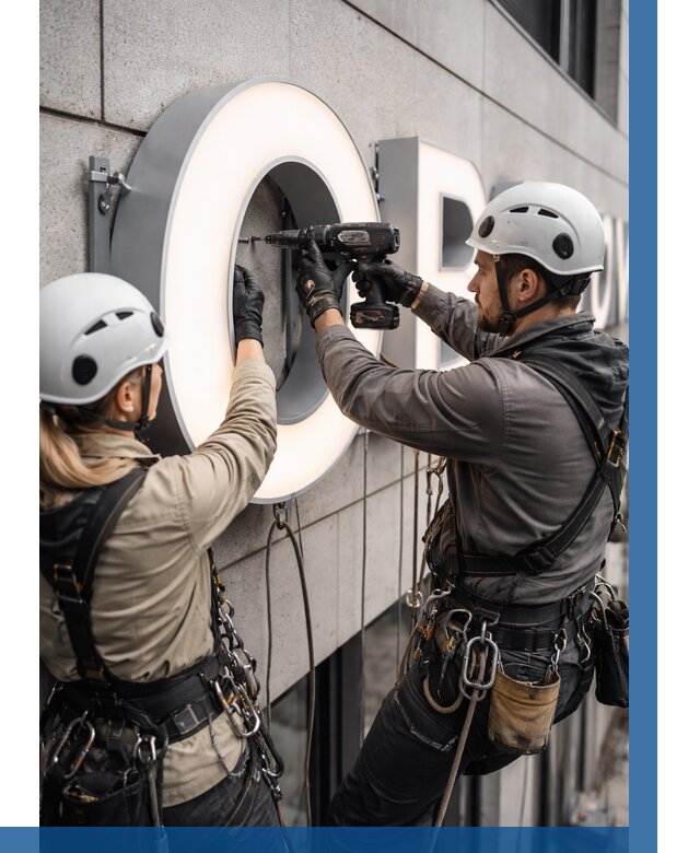 Монтаж световых букв в Нурлате от 3128 р. под ключ ВЫСОТНИК-Нрт