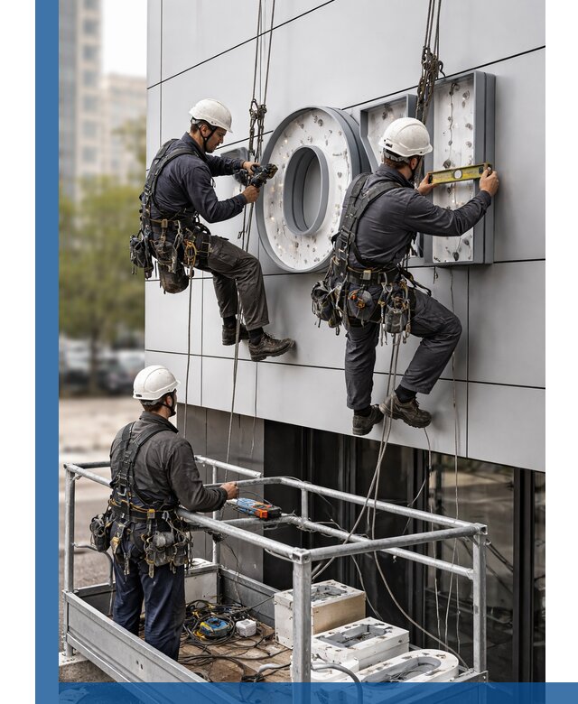 Профессиональный монтаж световых букв в Нурлате под ключ