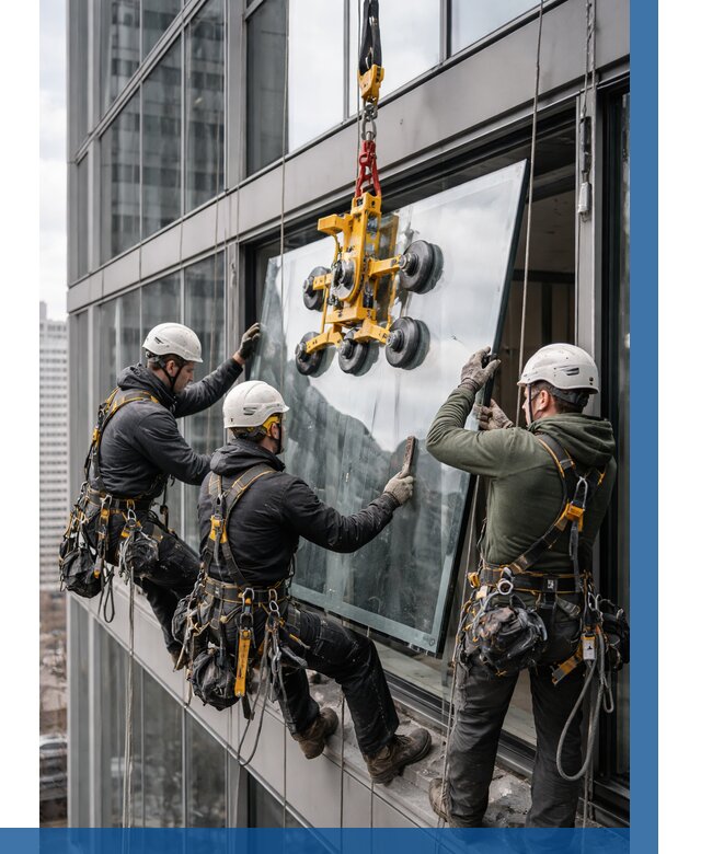 Фасадное остекление зданий под ключ в Нурлате от 10427 р. | ВЫСОТНИК-Нрт