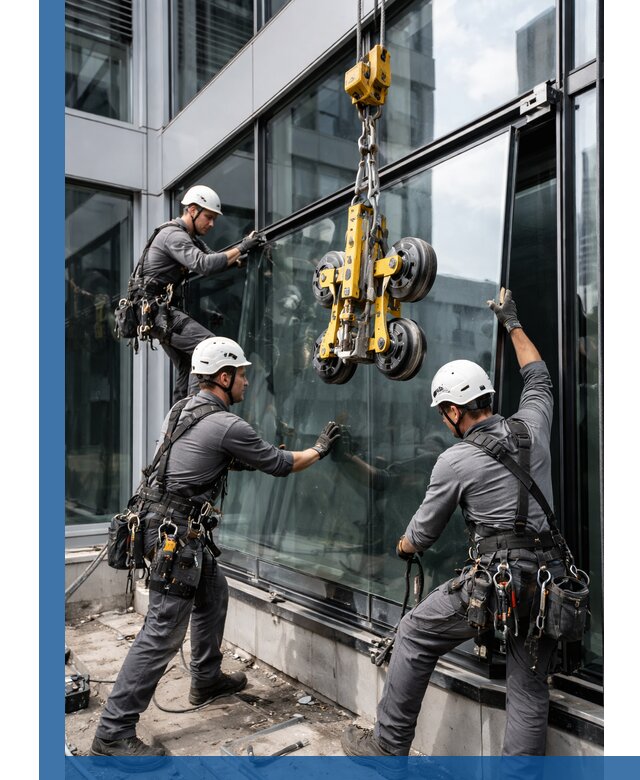 Структурное остекление фасадов в Нурлате монтаж и обслуживание