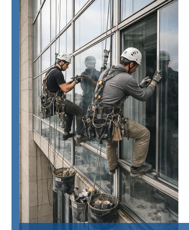 Ремонт витражных конструкций и фасадного остекления в Нурлате