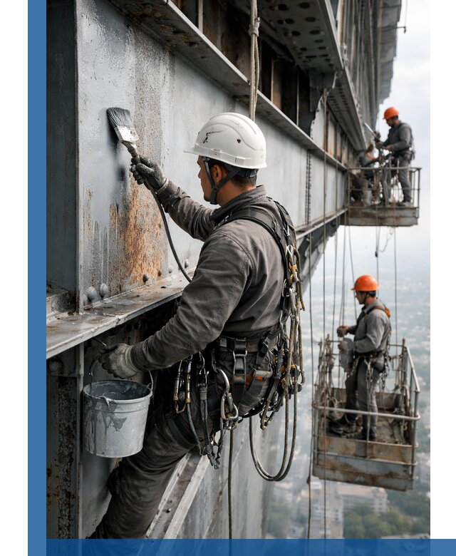 Покраска металлоконструкций на высоте в Нурлате профессионально