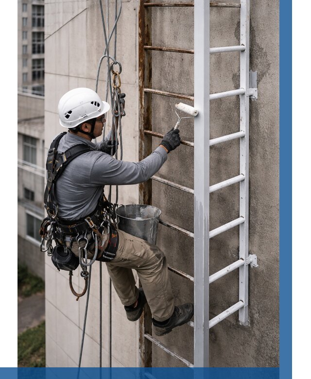 Покраска пожарных лестниц в Нурлате от 4692 р. | ВЫСОТНИК-Нрт