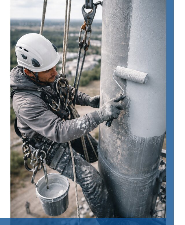 Покраска мачт связи под ключ в Нурлате от 886 р. | ВЫСОТНИК-Нрт