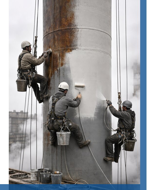 Покраска дымовых труб в Нурлате от 8863 р. | ВЫСОТНИК-Нрт