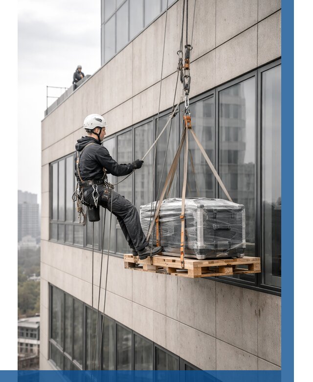 Спуск груза по фасаду в Нурлате от 3649 р. | ВЫСОТНИК-Нрт