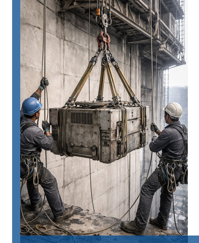 Такелажные работы на высоте, подъем и монтаж грузов в Нурлате