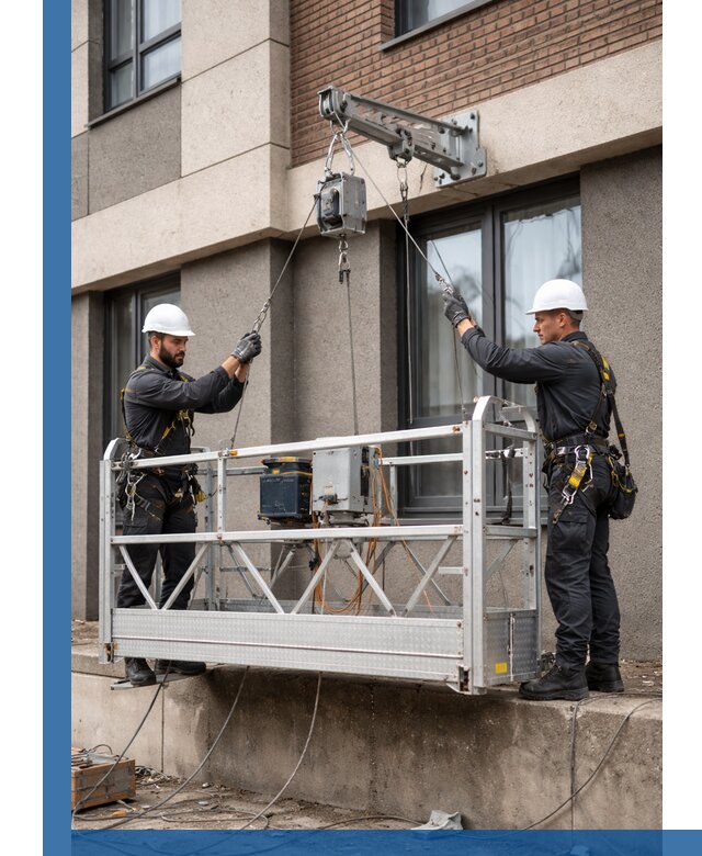 Монтаж и подъем фасадной люльки в Нурлате с гарантией безопасности