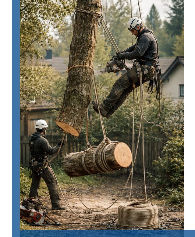 Валка деревьев частями в Нурлате, безопасно и аккуратно