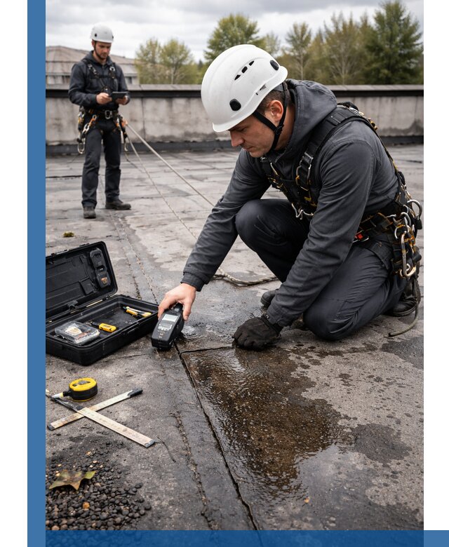 Обследование кровли на протечки и выявление дефектов в Нурлате