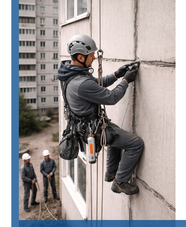 Обследование межпанельных швов и герметизация в Нурлате