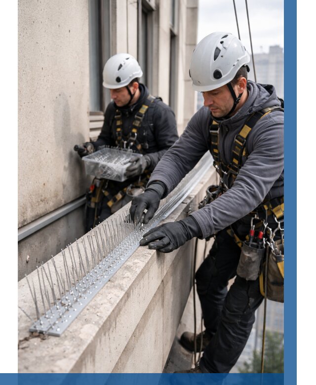 Установка шипов от птиц в Нурлате от 886 р. | ВЫСОТНИК-Нрт