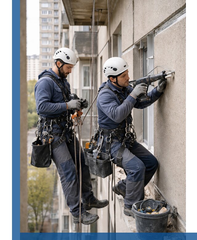 Промышленные альпинисты высотные работы и монтаж в Нурлате